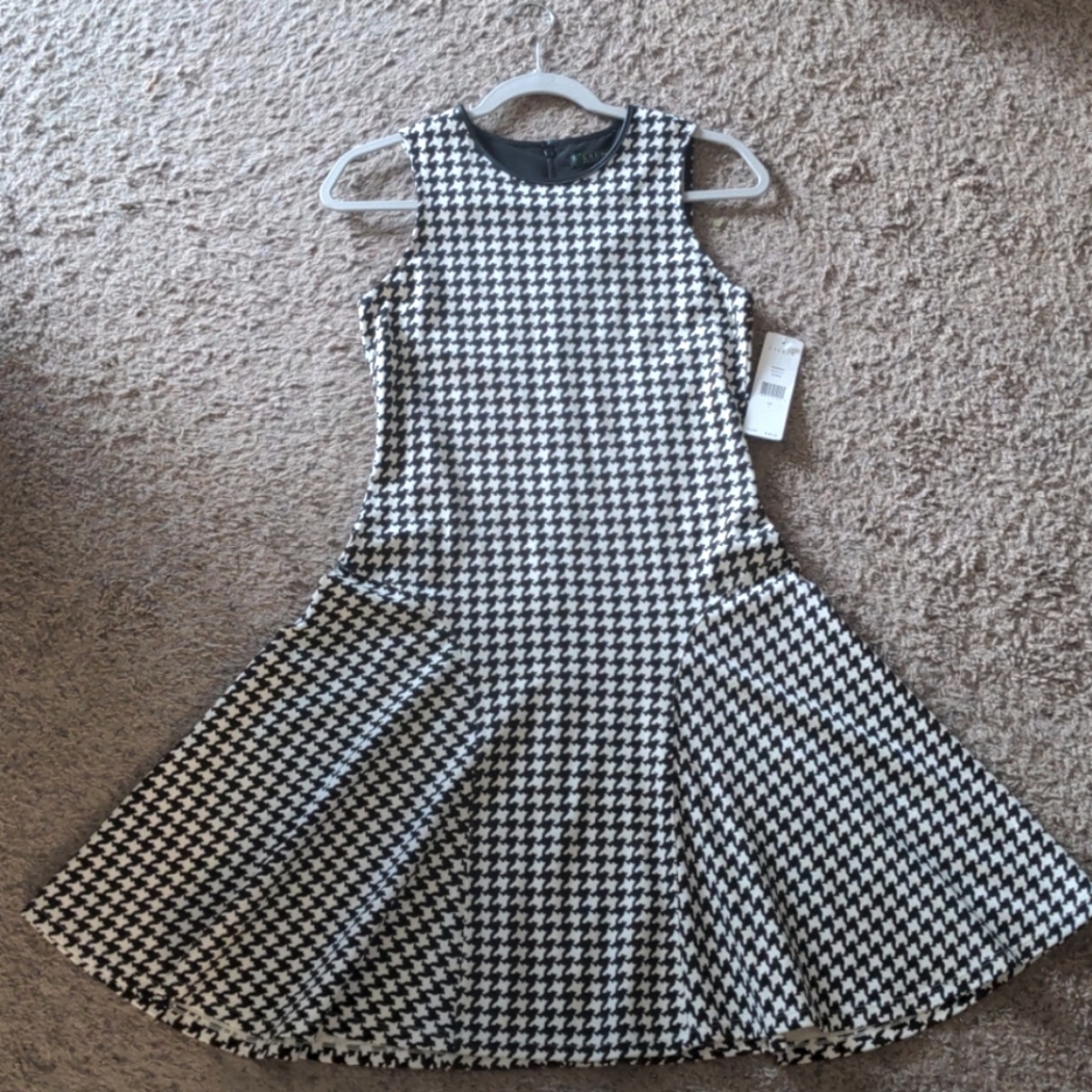 Ralph Lauren houndstooth midi dress